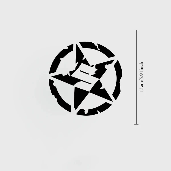 1PC 15cm Pentagram Skull Graphic Waterproof Vinyl Sticker Random Color Decal for Car Motorcycle Helmet Laptop Bumper Decor