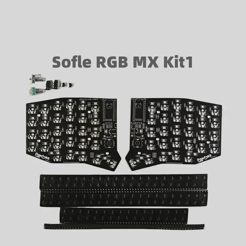 Imagem -04 - Sofle mx Split Teclado Escudo Personalizado Chips Proteção Sanduíche Case para Sofle Rgb Split Teclado Acessórios mx Switch Presente