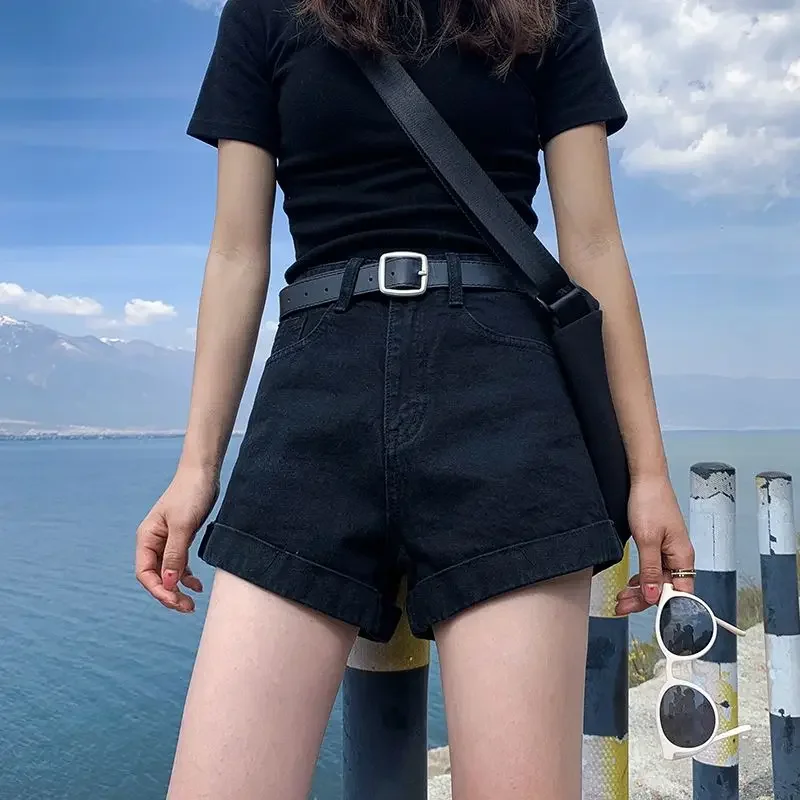 High Waist Female Short Jeans Pants Pocket Women's Denim Shorts New In Youthful Streetwear Luxury XXL Stretchy Harajuku Fashion