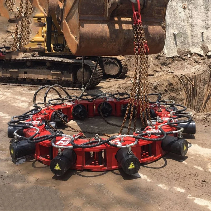 Hydraulic Pile Breaker Mini Excavation Pile Breaker Cutter 1700-1850mm Pile Diameter and 35t Rod Pressure for Indonesia