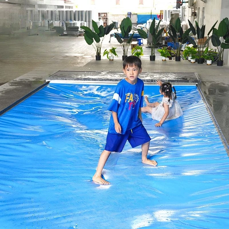 Customized PVC retractable pool cover, UV-proof and dustproof rigid pool cover,suitable for stompable underground swimming pools