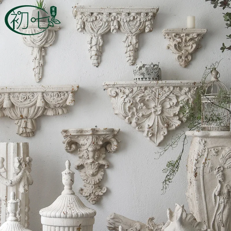 French retro home decoration wall hanging light luxury wedding photography props wall decoration engraving old homestay