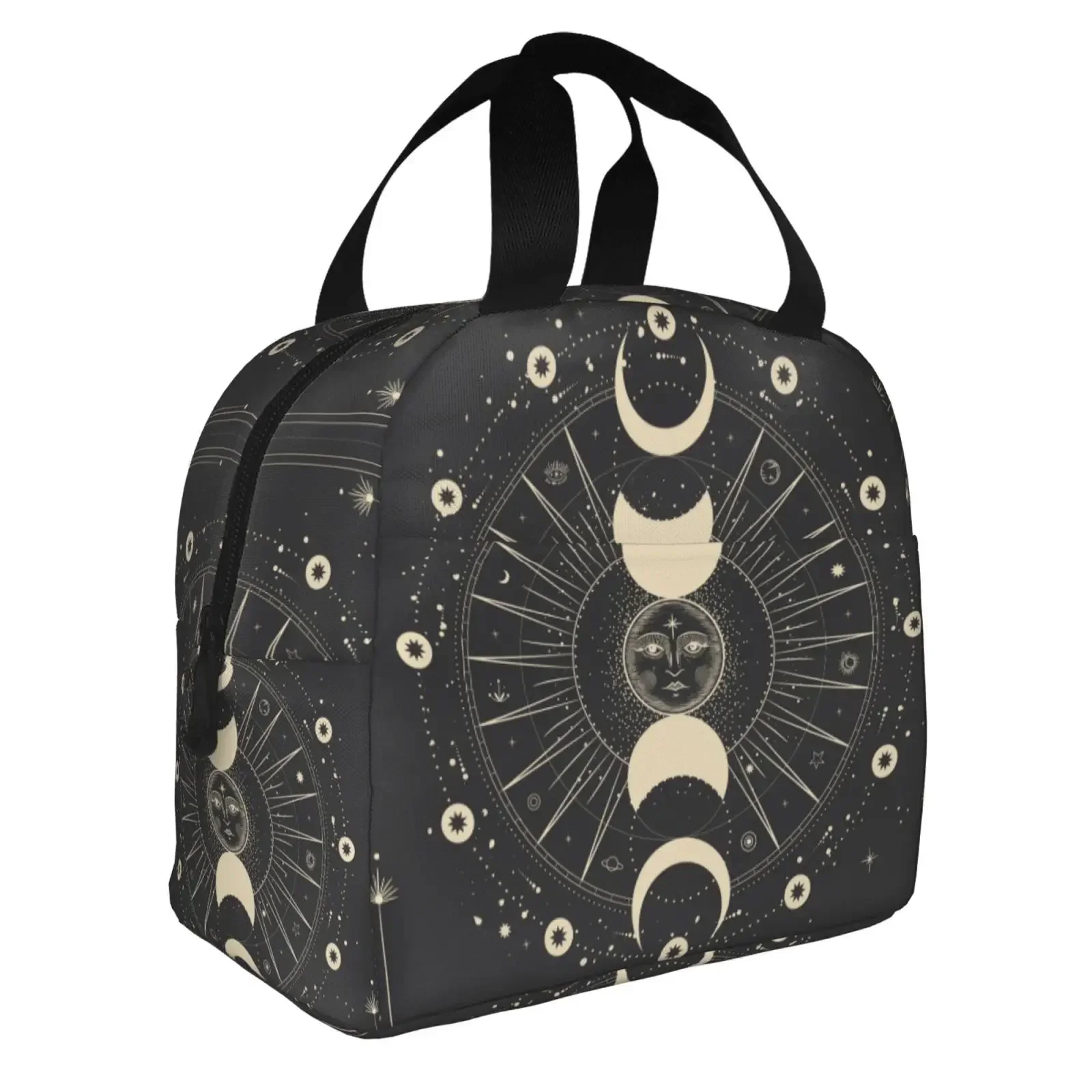 

Lunch Bag for Women Moon Star Mystic Sun Astrology Tarot Goth Insulated Lunch Box Cooler Tote for Adults Men Work Office School