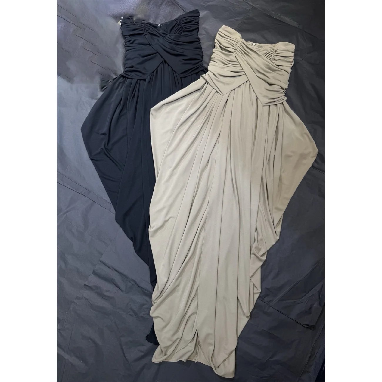 Summer 2026 women's strapless skirt knitted elastic tight corset sexy women's pleated skirt y2k New fashion party tight skirt