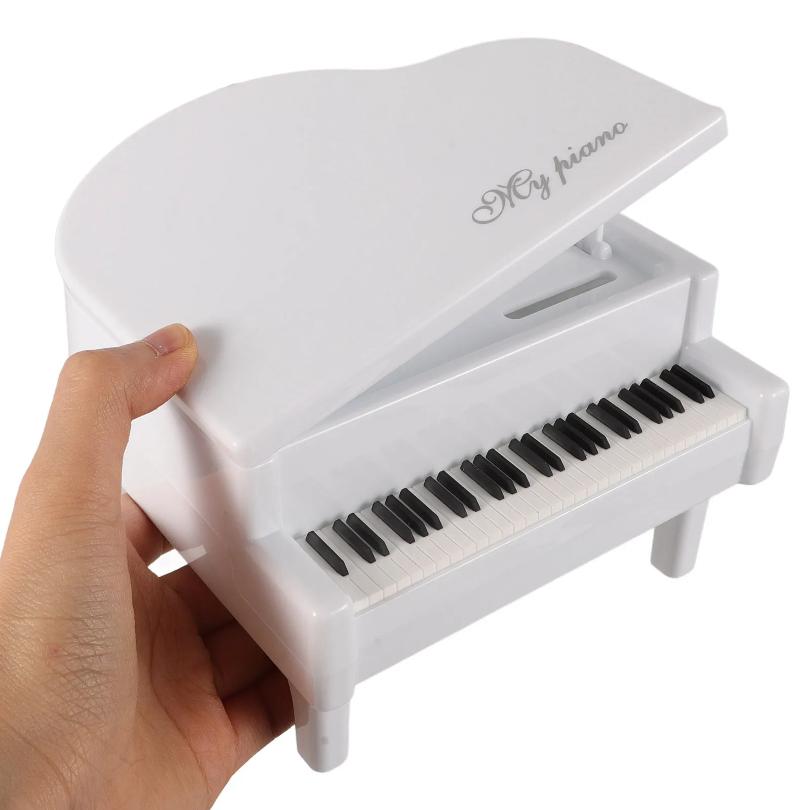 صندوق نقود على شكل بيانو للأطفال، صندوق توفير لطيف مع تصميم كرتوني مسلي عالي السعة، مكتب أدوات التعلم المالي للأطفال #4