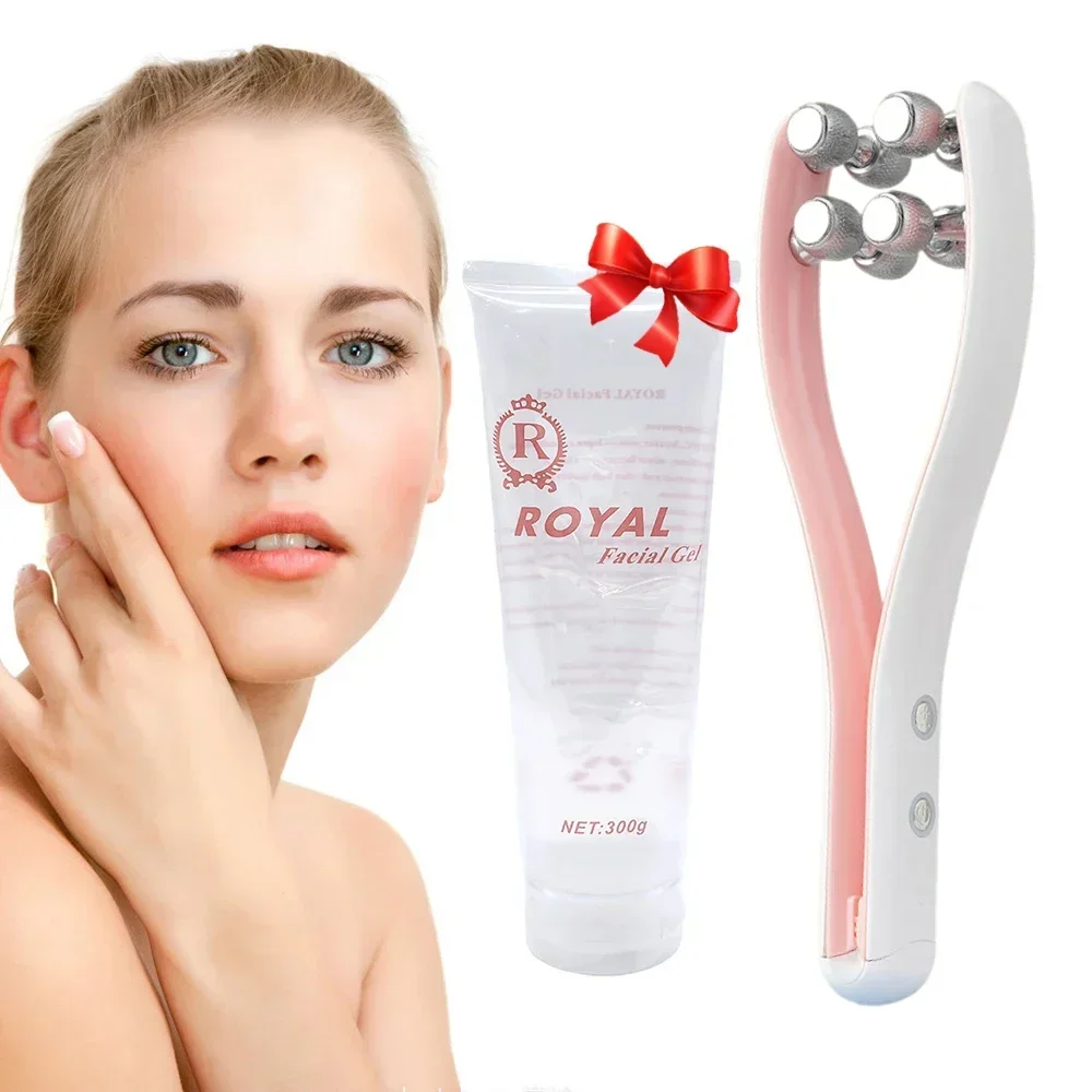 EMS Face Lifting Roller RF Double Chin Facial V Shaped Body Massager Jaw Cheek Thin Slimming Facial Lift Up Belt Skin Care Tools