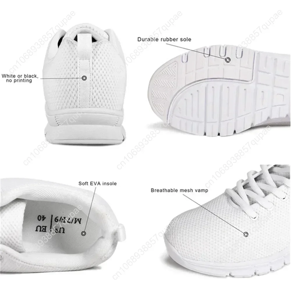 Casual Women Flat Shoes Cartoon Cat Veterinary Print Mesh Sneakers Teen Girls Comfortable Footwear Zapatillas Mujer 4