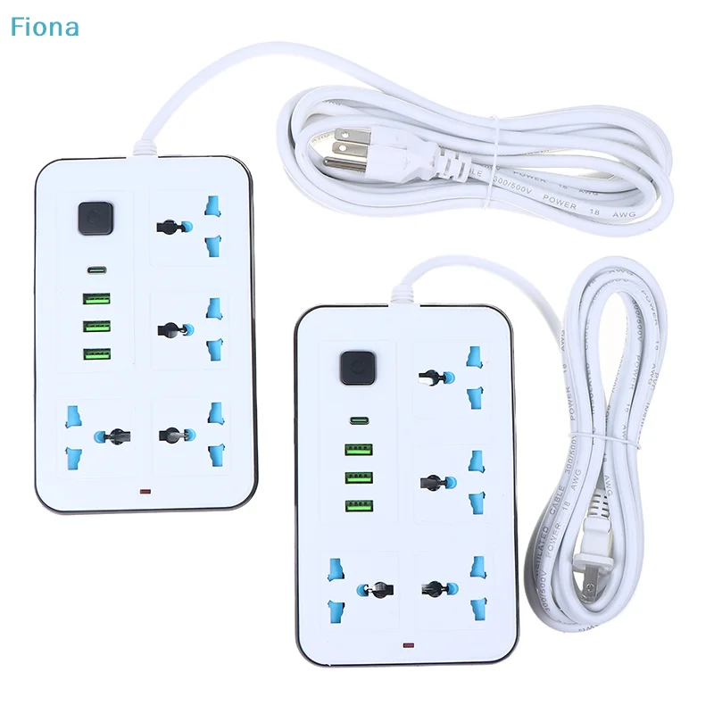 ✔Universal Power Strip with 8 AC Outlets & 4 USB Ports - Surge Protector for Home & Office