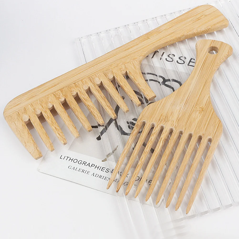 

Wide Tooth Comb Bamboo Wooden Tail Combs for Men Hairdressing Tool Miss Styling