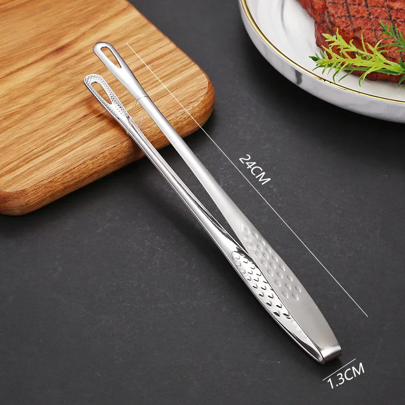 Stainless Steel Barbecue Clip Outdoor Camping Picnic Food Clip Cutlery Extended Steak Buffet Kitchen Clip Camp Cooking Supplies images - 6