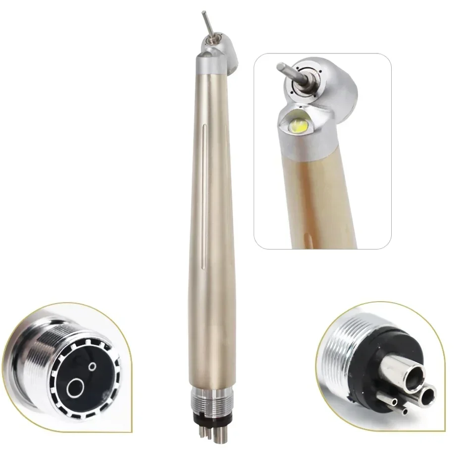 1pc Wholesale 45 Degree 4/2 Hole Dentals LED Lights High Speed Handpiece Dentals Products Dentalss Handpiece Dentalss equipments