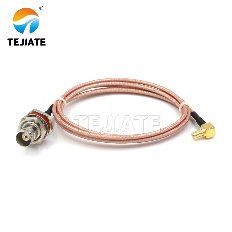 1PCS BNC female to SMB elbow adapter wire SMB-KW SMB-JW to BNC-KY connection wire RG316 RF coaxial line impedance 50 ohms