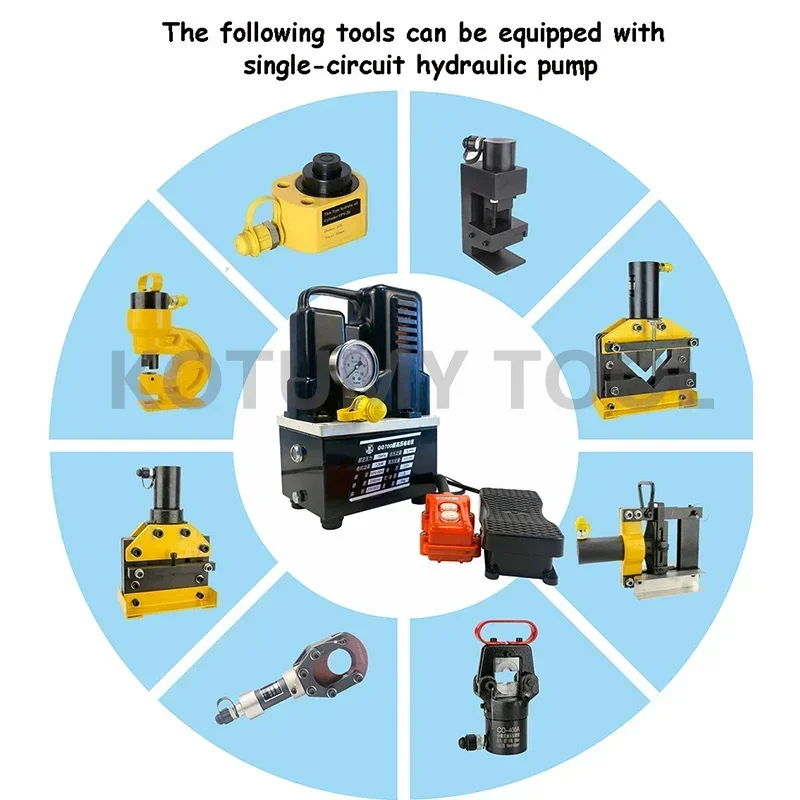 220V QQ-700 Portable Electric Hydraulic Pump Ultra-Small Hydraulic Station High Pressure Hydraulic Oil Pump 1.2KW 3700r/min