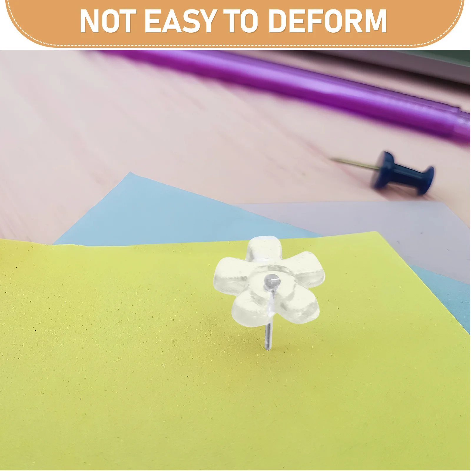 100 قطعة دبابيس دفع زهر البرقوق واضحة دبابيس دفع قوية لخريطة بمناسبة لوحات الإعلانات لوحة الفلين مسامير الإبهام مكتب جدار دفع دبوس #5