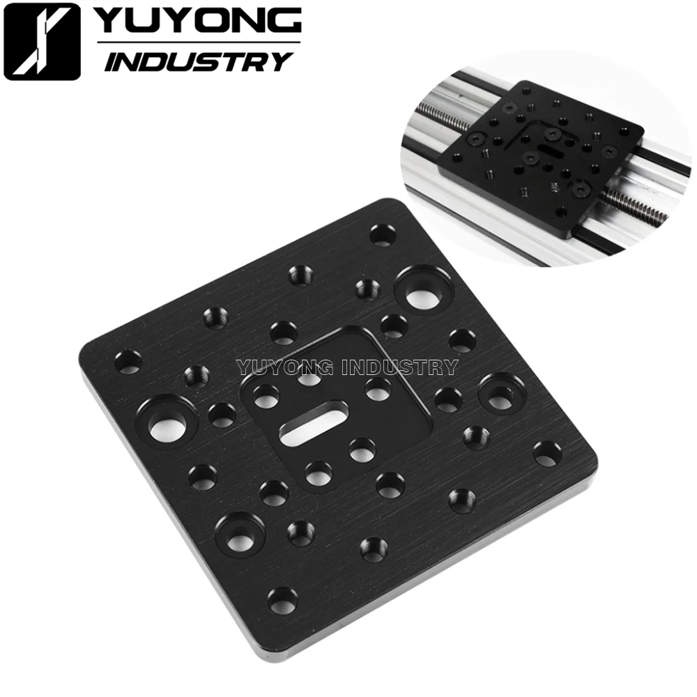 3D Printer Parts CNC Openbuilds Aluminum Plate Sheet C-beam Gantry Plate Black Metal for Stand Bracket Stamping Plate