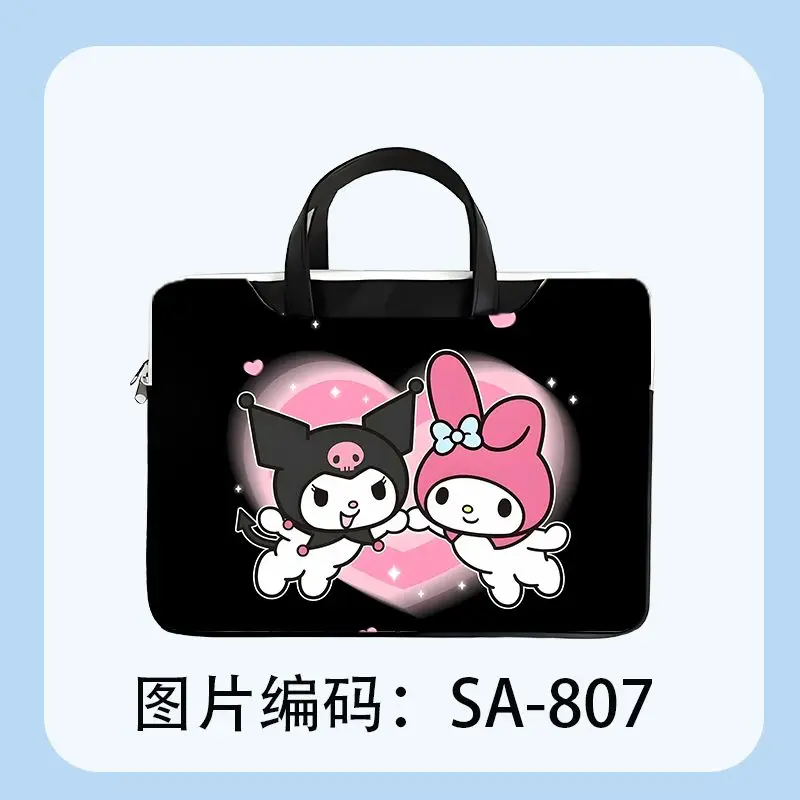 

Sanrio Kuromi Stitch Laptop Bag Cute Large Capacity Tablet Organizer Cartoon Handbag Laptop Case 15in 13in 14in 16in 17in gift