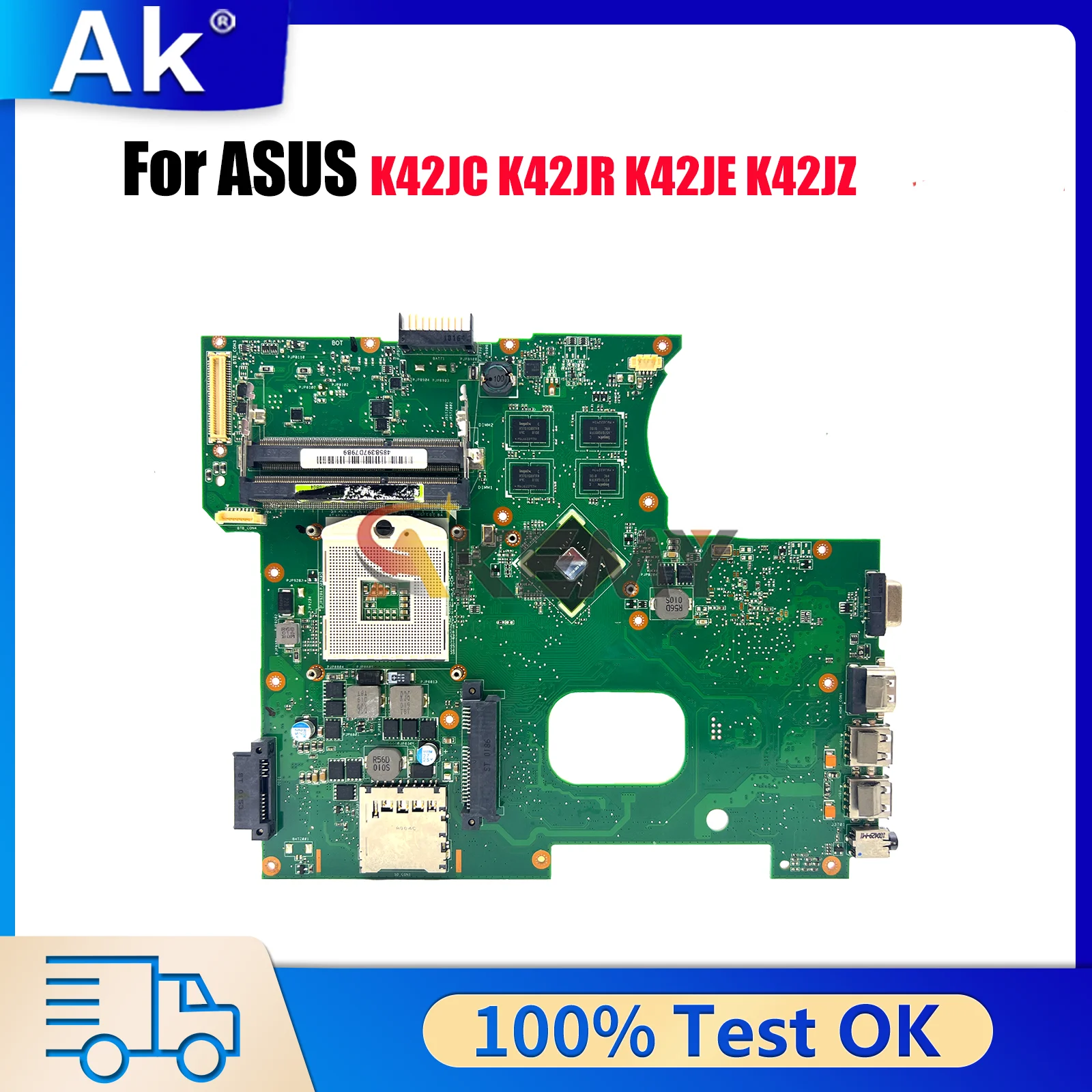 

K42JC Материнская плата для ноутбука ASUS K42JE K42JA K42JZ A42J K42JR K42JY K42JP X42J K42JZ K42JC K42J Материнская плата 100% тестовая быстрая доставка