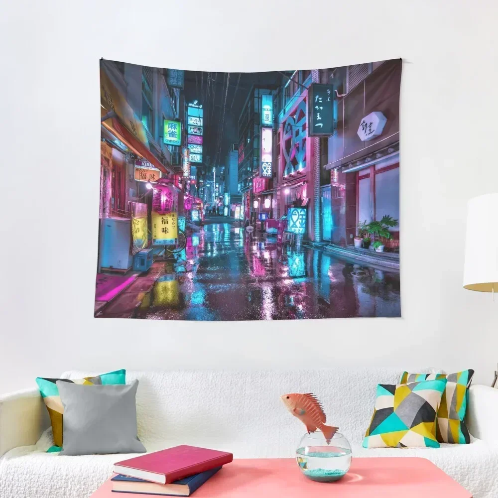 

Tokyo at Night - Shimbashi Tapestry Decoration For Home Room Decoration Accessories Bathroom Decor Tapestry