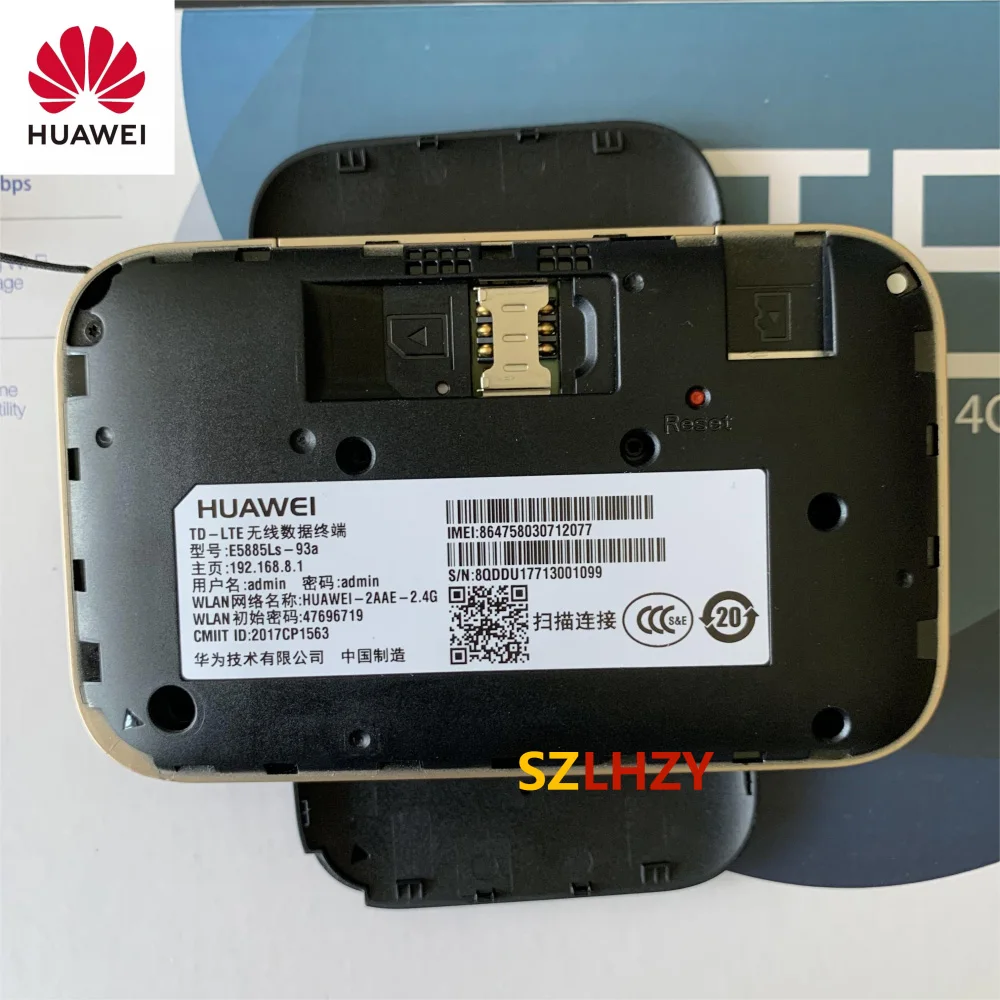 Unlocked Huawei WiFi2 Pro 6400mAh E5885Ls-93a Screen CAT6 300Mbps Wireless Mobile Pocket Hotspot Router Ethernet Port PK E5770s