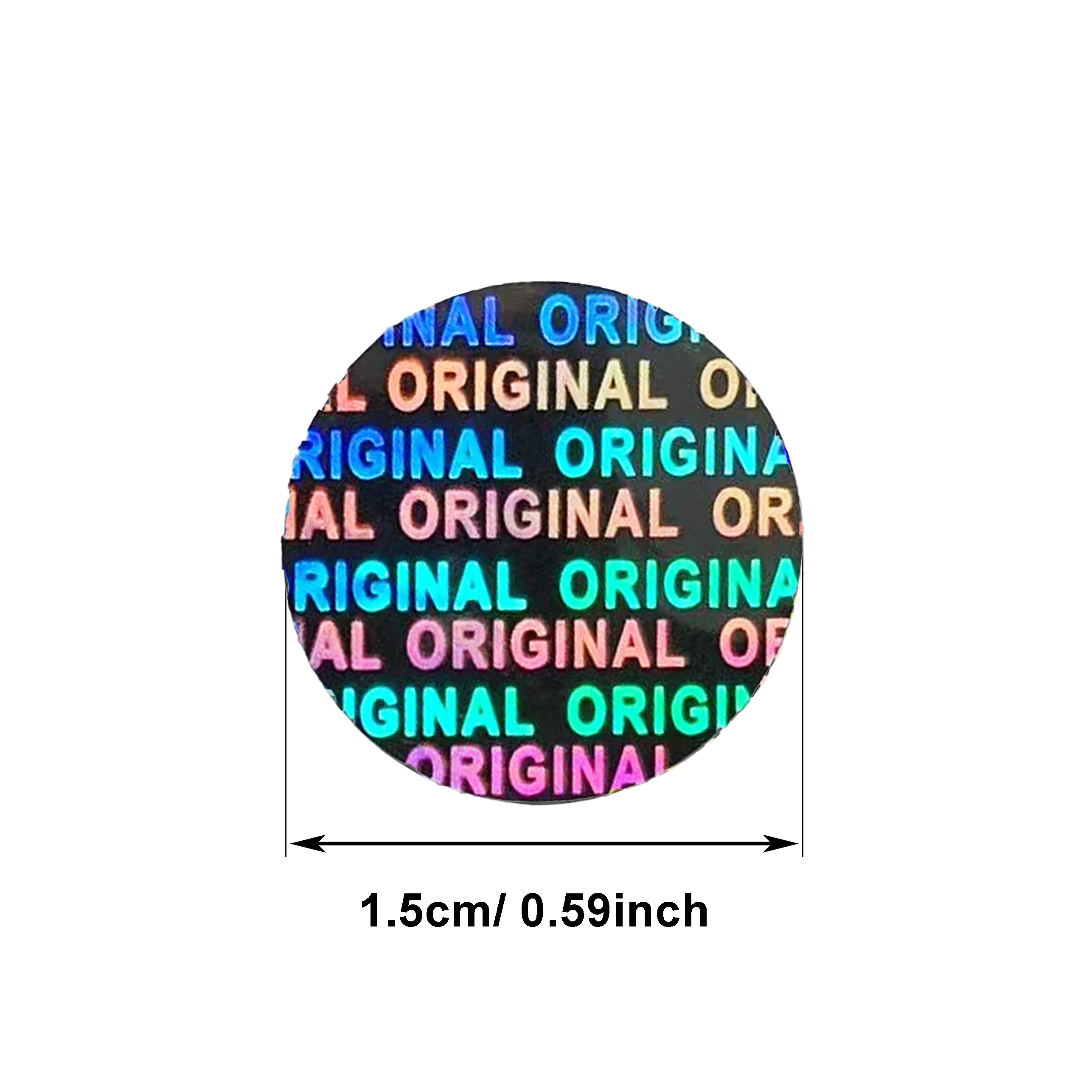 200pcs/400pcs 15x15mm Original Security Labels Warranty Hologram Stickers One Time Seal Holographic Round Stickers