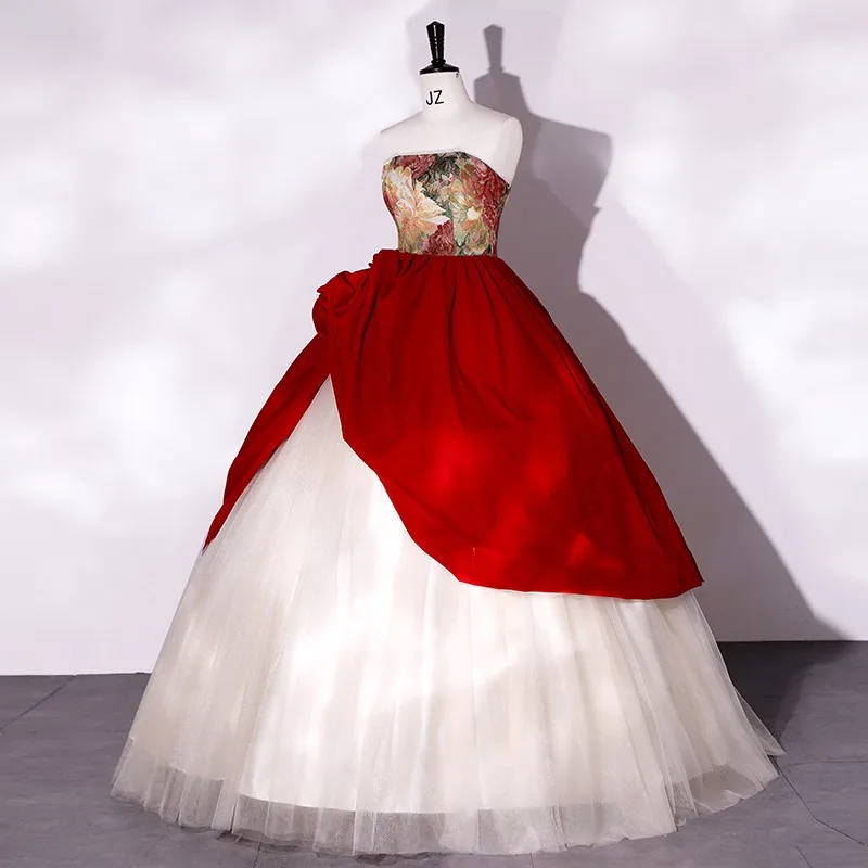 2023 New Rose Knight Quinceanera abiti elegante abito da ballo senza spalline abito da festa di lusso foto reale abito formale da ballo Plus Size