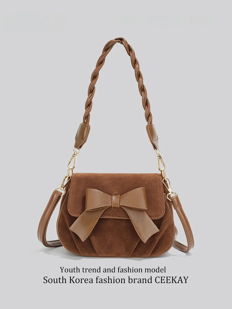 Ceekay Women's Underarm Bag with Bow Knot French Style Single Shoulder Crossbody Bag Casual Leisure Handbag for Summer 2026