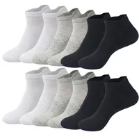 4/6Pairs Ankle Socks Womens and Mens Couple Student Cotton Ear New Plus Size Mesh Athletic Sports Running Solid Color Boat Socks