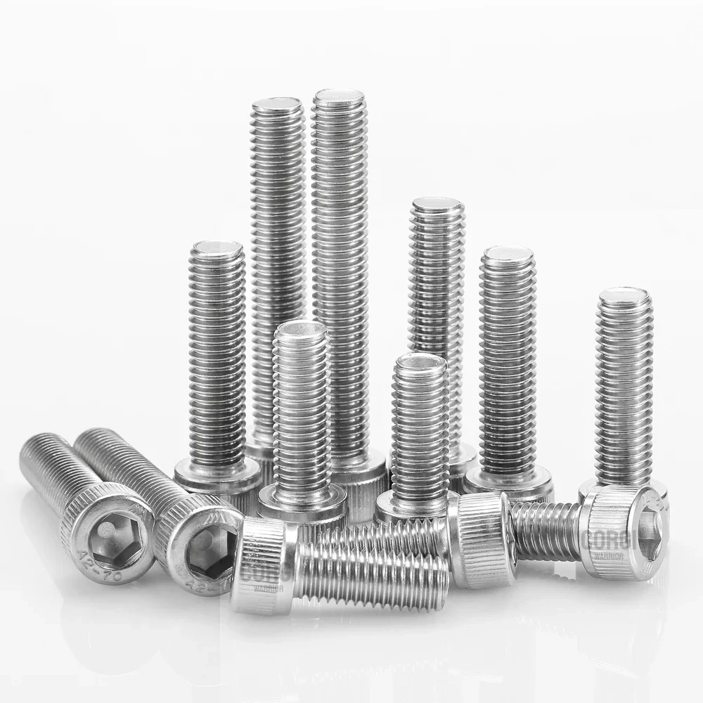 M2 M2.5 M3 M4 M5 M6 Up to 1080 304 Stainless Steel Hex Socket Head Cap Screw Assortment Kit DIN912 Screw Nuts Bolts Washers Set