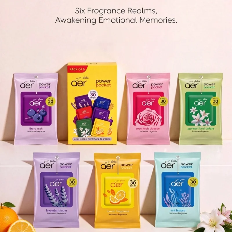 6/3 Pieces of Random Styles, Car Air Freshener Pocket Fragrance Tablets, Hanging Fragrance Pads, Portable Small Pack, Long-Lasting Fruit-Scented Balm, Car and Wardrobe Odor Removal Ambient Fragrance Tablets