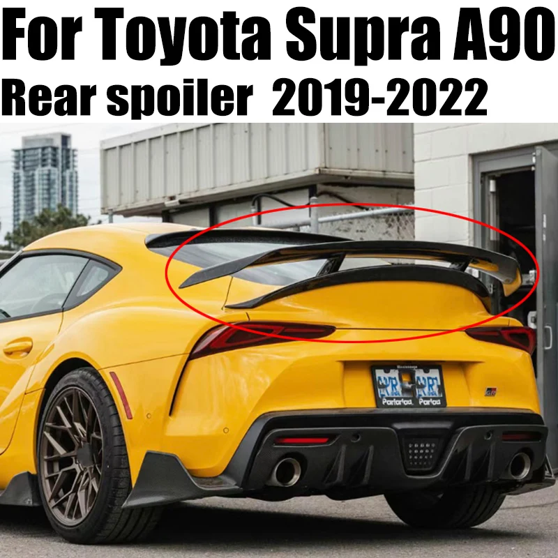 

A Style Carbon Fiber Rear Trunk Spoiler Wings FRP For Toyota Supra A90 2019 - 2022 Rear Trunk Splitters Auto parts