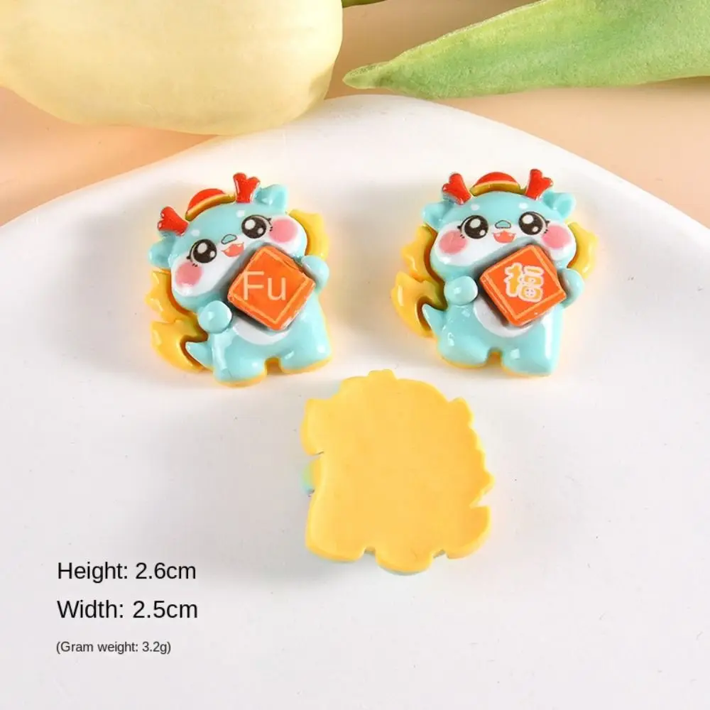 Fortunate Chinese Dragon Accessories Resin Flat Back Cartoon Resin Phone Patch Phone Deco Parts Scrapbooking