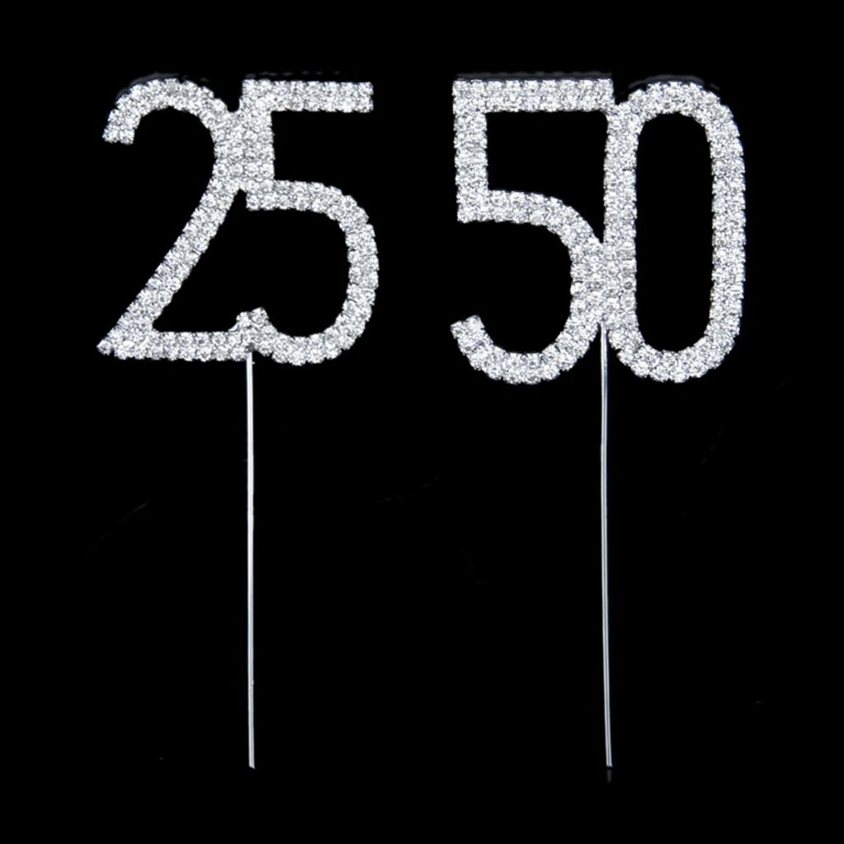 11 سنتيمتر 50th الذكرى ديكور حفلة 50Th عيد ميلاد Toppeer حجر الراين توبر 50 كعكة توبر كعكة الديكور