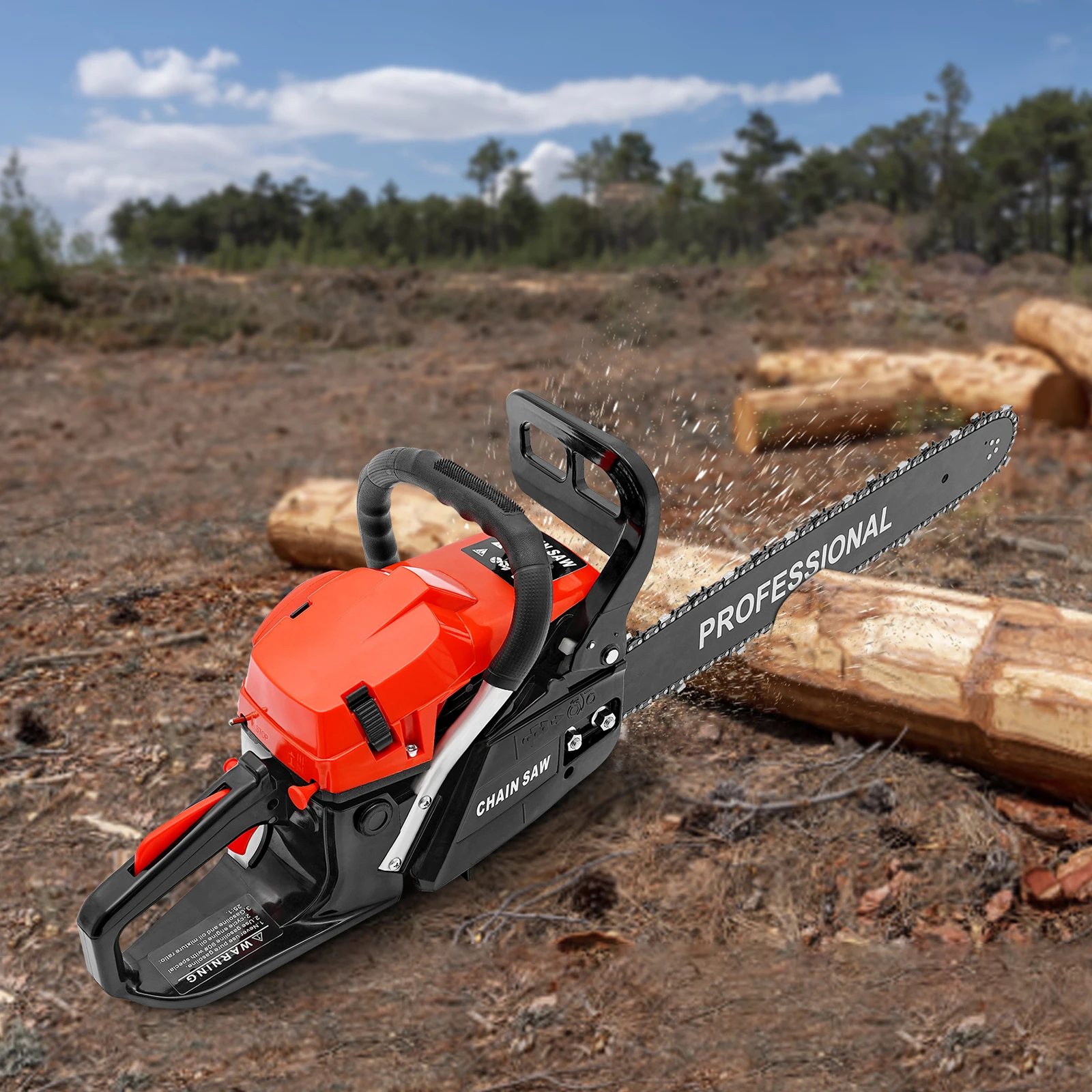 مناشير سلسلة بنزين محمولة، منشار بنزين 20 بوصة، منشار محرك ثنائي الأشواط لقطع الخشب، تشذيب الأشجار