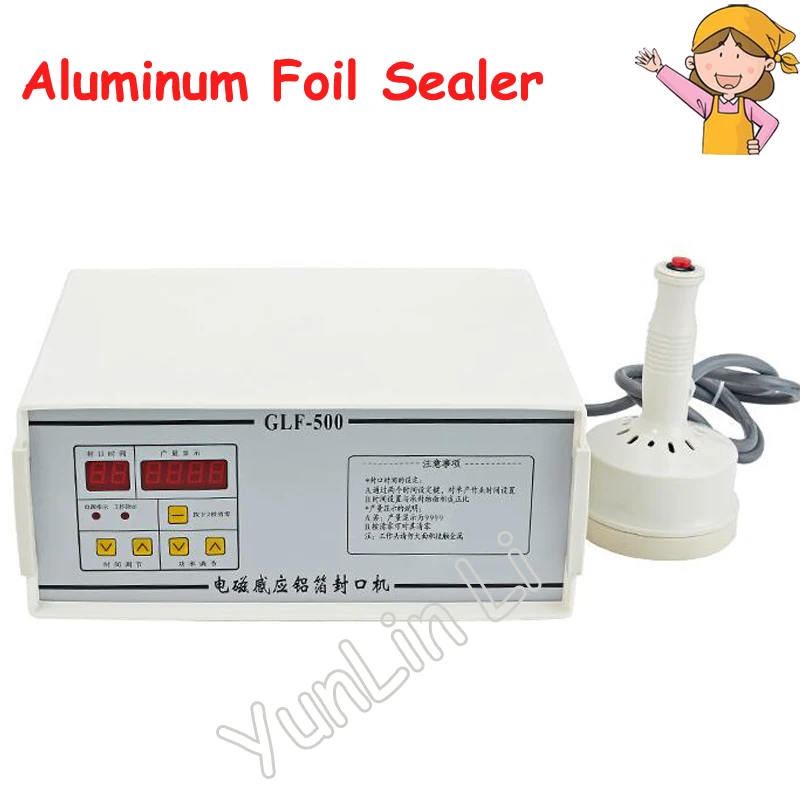 Sealer for Bottles Aluminum Foil Sealing Machine 110V/220V Elecomagnetic Induction Fast Work Continuous Induction