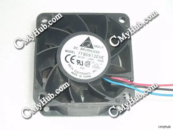 For DELTA ELECTRONICS FFB0612EHE NF00 DC12V 1.20A 6038 6CM 60mm 60x60x38mm 3pin Cooling Fan FFB0612EHE NF00