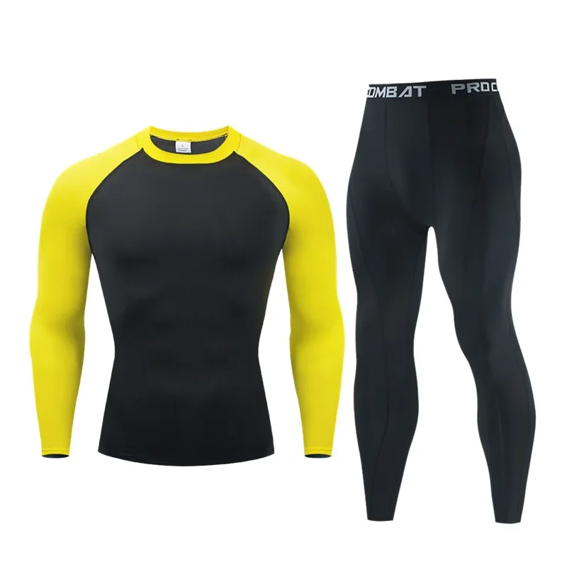 New Men\'s Thermal Underwear Sets Compression Sport Suit Sweat Quick Drying Thermo Underwear Men Clothing Long Johns Sets