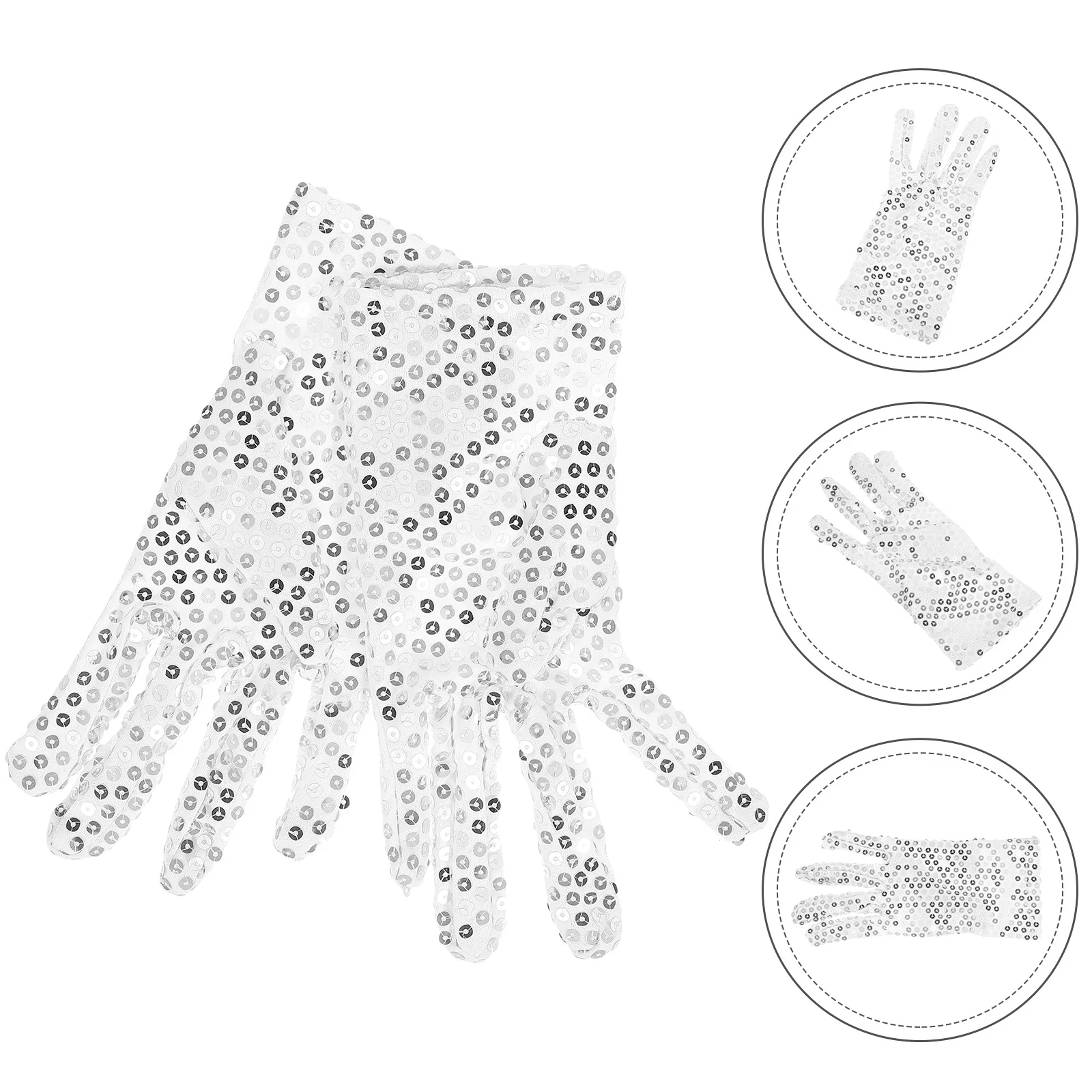

1Pair Glitter Gloves Sequin Adult Women Dance Performance Party Costume Decorative Comfortable Long Service Life Shiny Fashion
