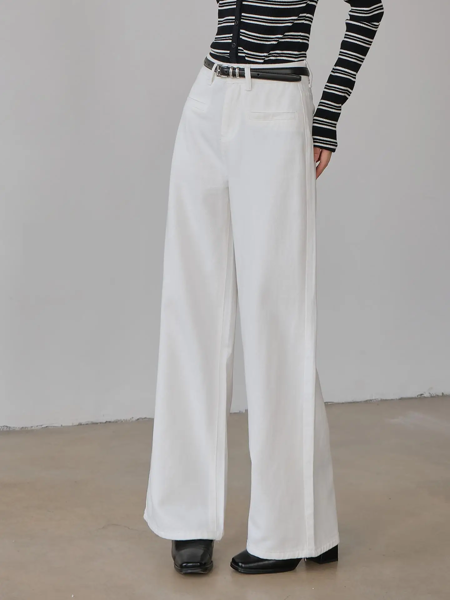 Zhisilao novo sólido branco perna larga calças de brim retas mulheres vintage casual y2k calças jeans streetwear 2025