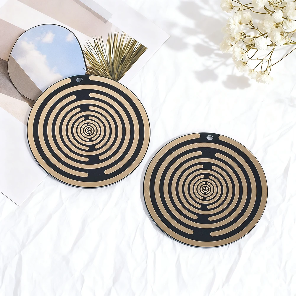 1pcs 7.5CM Lakhovsky MWO Feng Shui Disk Pendant EMFS Gold-plated Polarizing Disk Multi Wave Oscillator DIY Jewelry Making