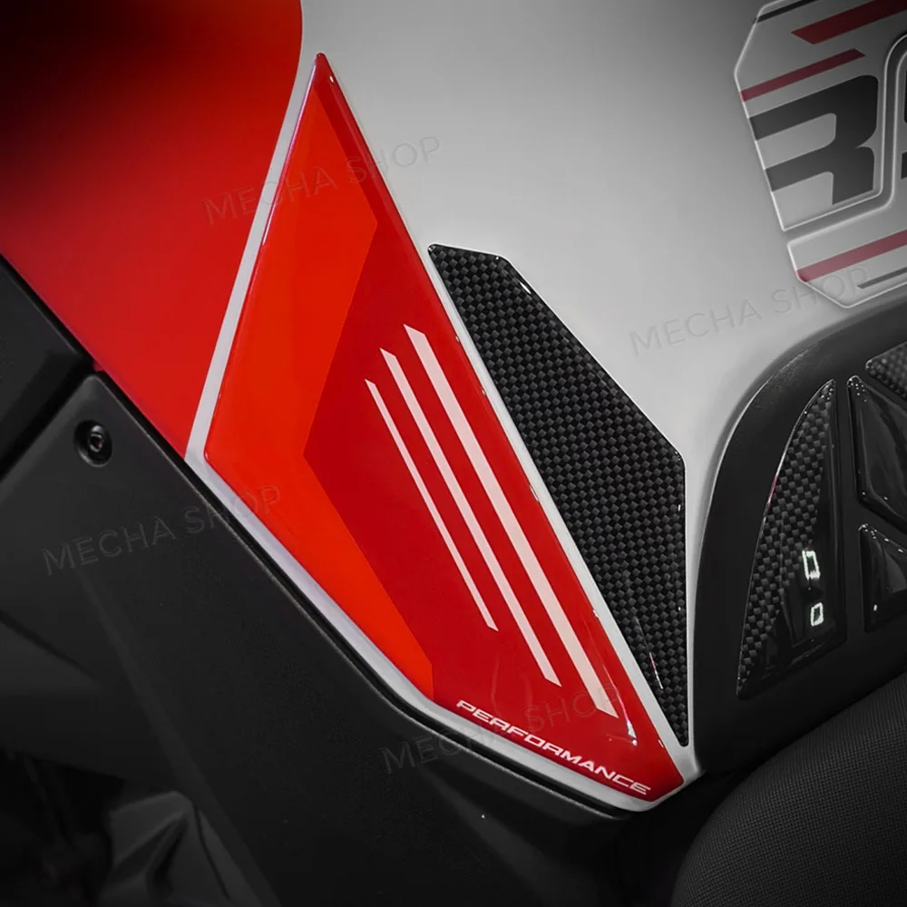 For Multistrada V4 RS 2025 Side Tank Stickers Accessories 3D Resin Sticker Protection Kit
