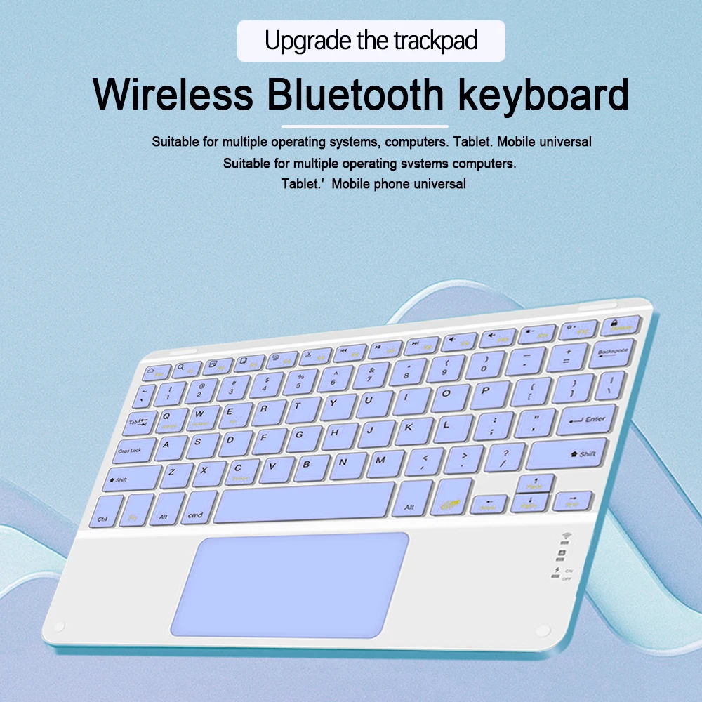Wireless Keyboard With Touchpad For Huawei Apple Samsung Xiaomi Tablet 10 Inch Multiple Colors For Computer Gaming iPad Matepad view 3