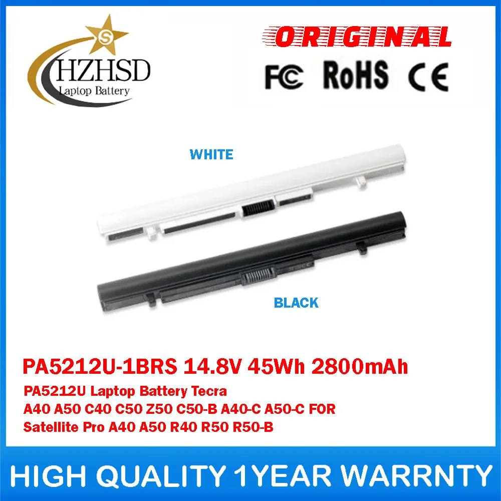 

PA5212U-1BRS 14.8V 45Wh 2800mAh PA5212U Genuine Original Laptop Battery For Toshiba Tecra A40 A50 C40 C50 Z50 C50-B A40-C A50-C