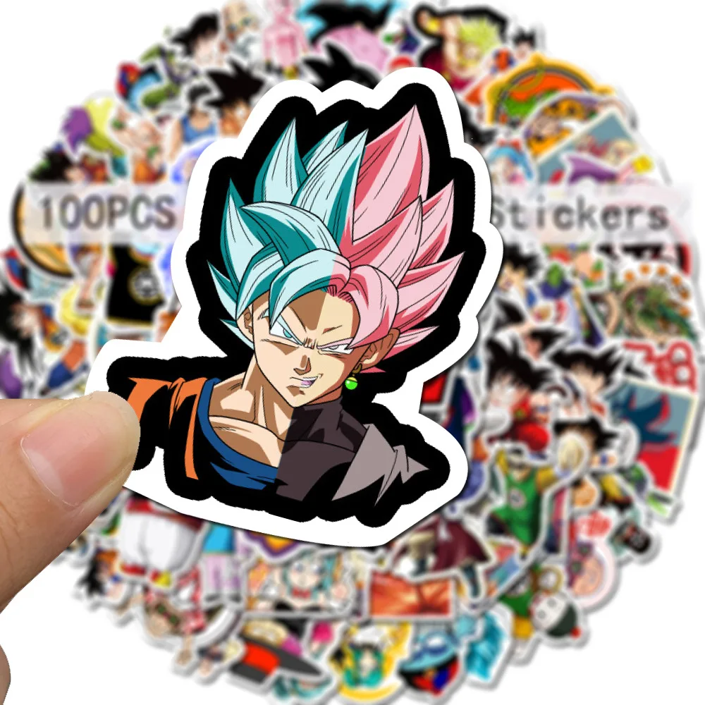 50 buah stiker Anime Dragon Ball untuk anak-anak grafiti Skateboard Laptop botol air sepeda motor stiker kartun stiker mainan