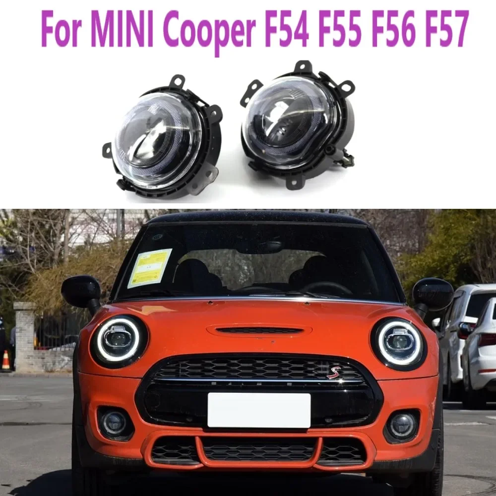 For MINI Cooper F55 F56 F57 Car Accessories Left Right White LED Fog Lamp Foglight Replacement Parts Daytime Running Lights