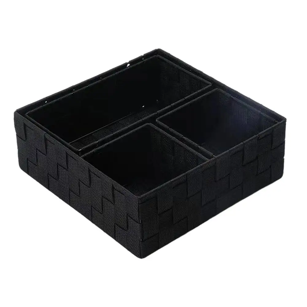 

Desktop Organizer Hand Woven Basket Decorative Storage Khaki Artistic Basket Lightweight Material For Stationery