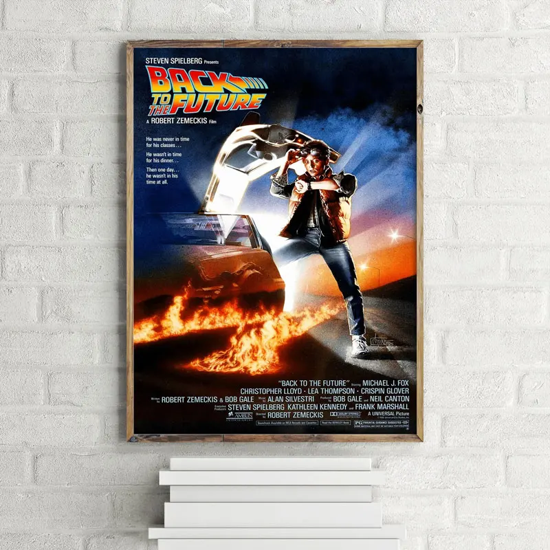 فيلم العودة إلى المستقبل ثلاثية الملصقات غرفة المعيشة اللوحة الزخرفية جدار الفن قماش يطبع ديكور المنزل صور