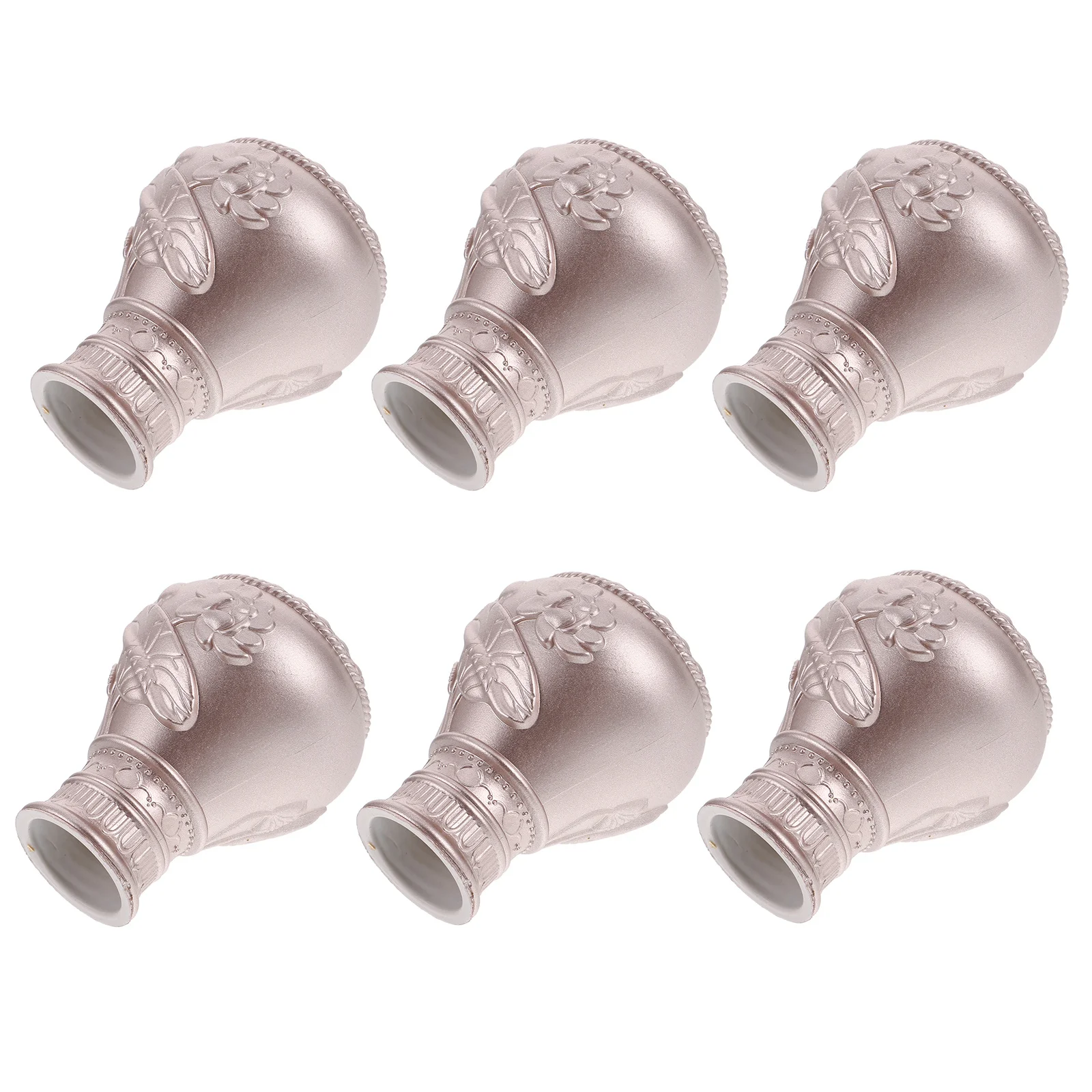 

6Pcs Luxury Curtain Pole Ends Modern Decorative Finials Functional Stylish Room Accessory Decorative Rod End Drape Rod Finals