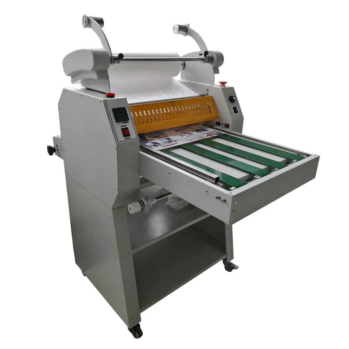 BFT-490 490mm A2 Size Automatic Cold & Hot Roll Lamination Machine With 7mm Thickness Belt Feeding Label Laminating Machine