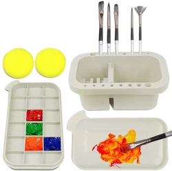 Multifunctional Pen Washing Container Pen Washing Bucket Pen 1 Pcs Gouache Watercolor Acrylic Oil Painting Palette Painting Tool