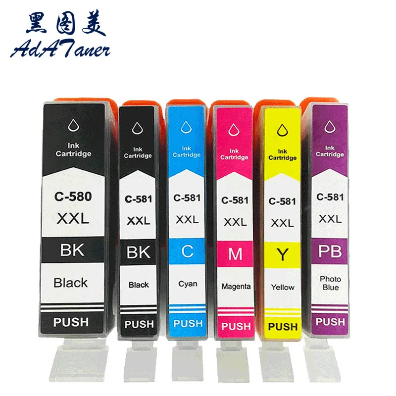 PGI-580 PGI580 PGI-580XXL CLI-581 CLI-581XXL Cartucho de tinta para Canon Pixma TS705 TR7550 TR8550 TS6150 TS6250 TS8150 TS8250 6350